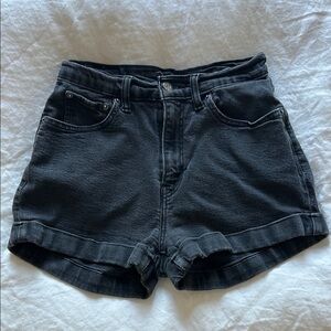 ✨ LEVI’S BLACK STRETCH DENIM SHORTS SZ 27